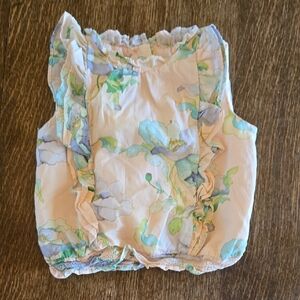 Janie and Jack Floral Ruffle Top, Girls Size 3